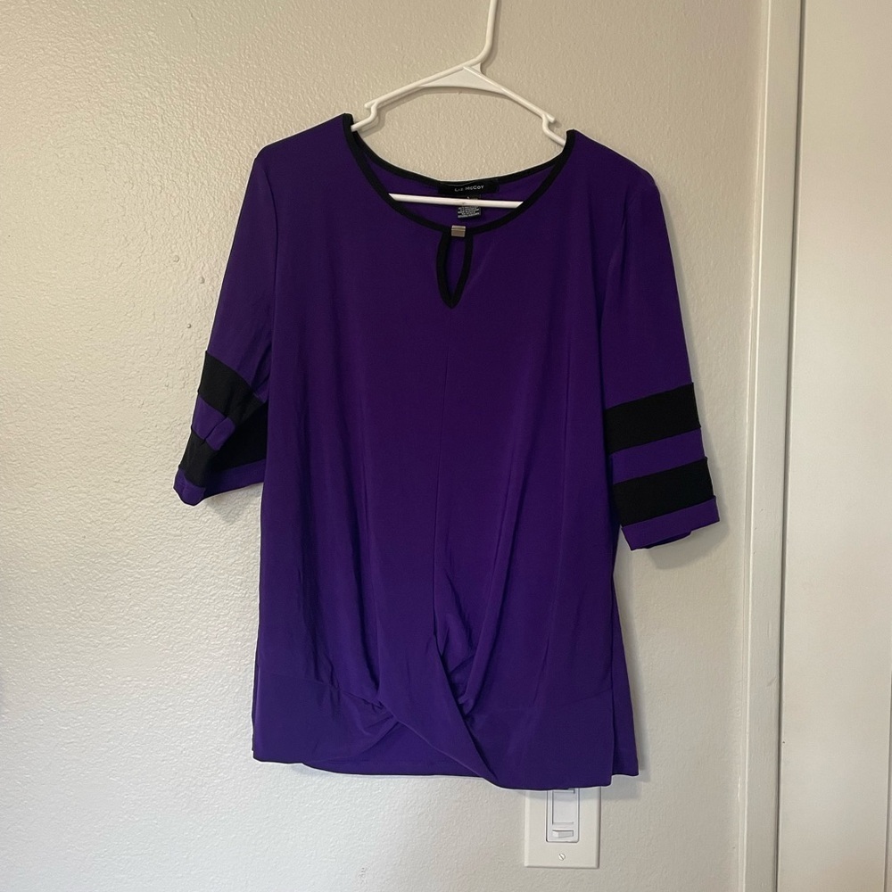 Mccoy Purple Blouse with Black Accents